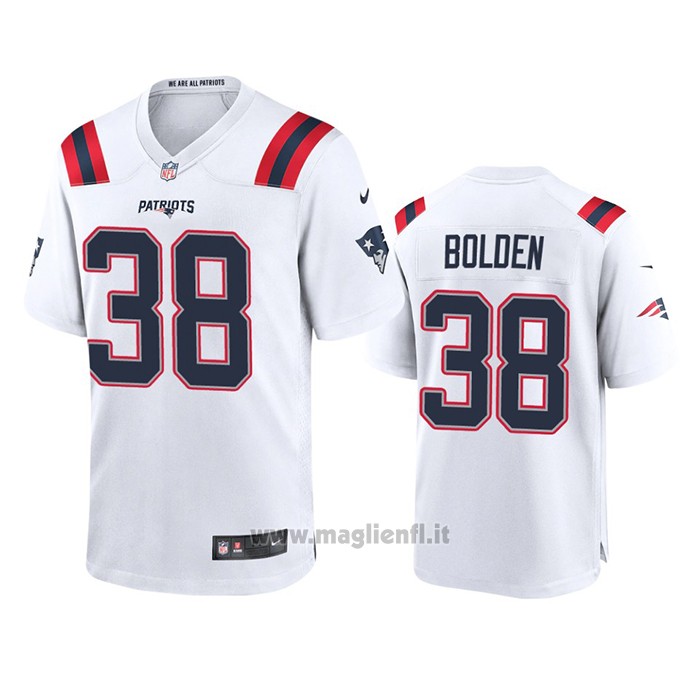 Maglia NFL Game New England Patriots Brandon Bolden 2020 Bianco